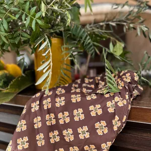 Brown Floral Swim Shorts
