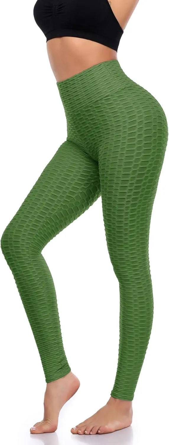 Butt Lifting Leggings for Women Yoga Workout Gym High Waisted Plus Size Soft Tummy Control Pants