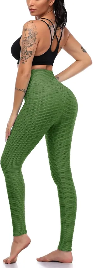 Butt Lifting Leggings for Women Yoga Workout Gym High Waisted Plus Size Soft Tummy Control Pants