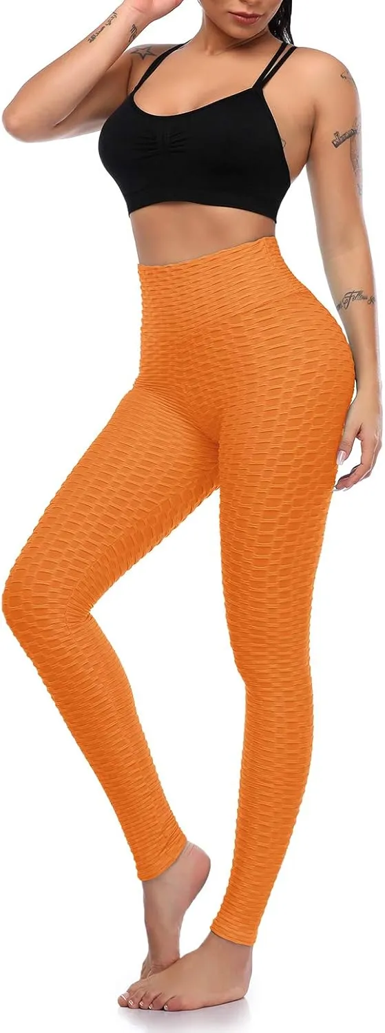 Butt Lifting Leggings for Women Yoga Workout Gym High Waisted Plus Size Soft Tummy Control Pants