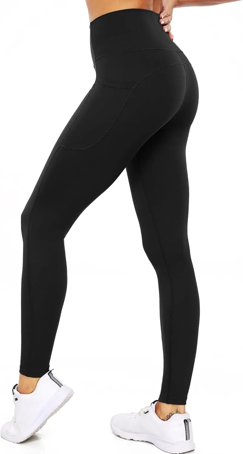 CADMUS Soft Workout Pants for Women High Waisted Ankle Yoga Leggings with Two Pockets