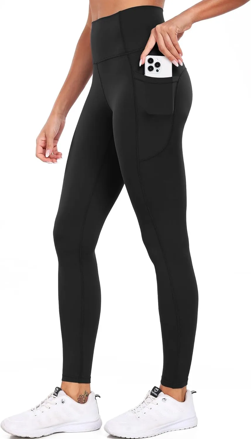 CADMUS Soft Workout Pants for Women High Waisted Ankle Yoga Leggings with Two Pockets