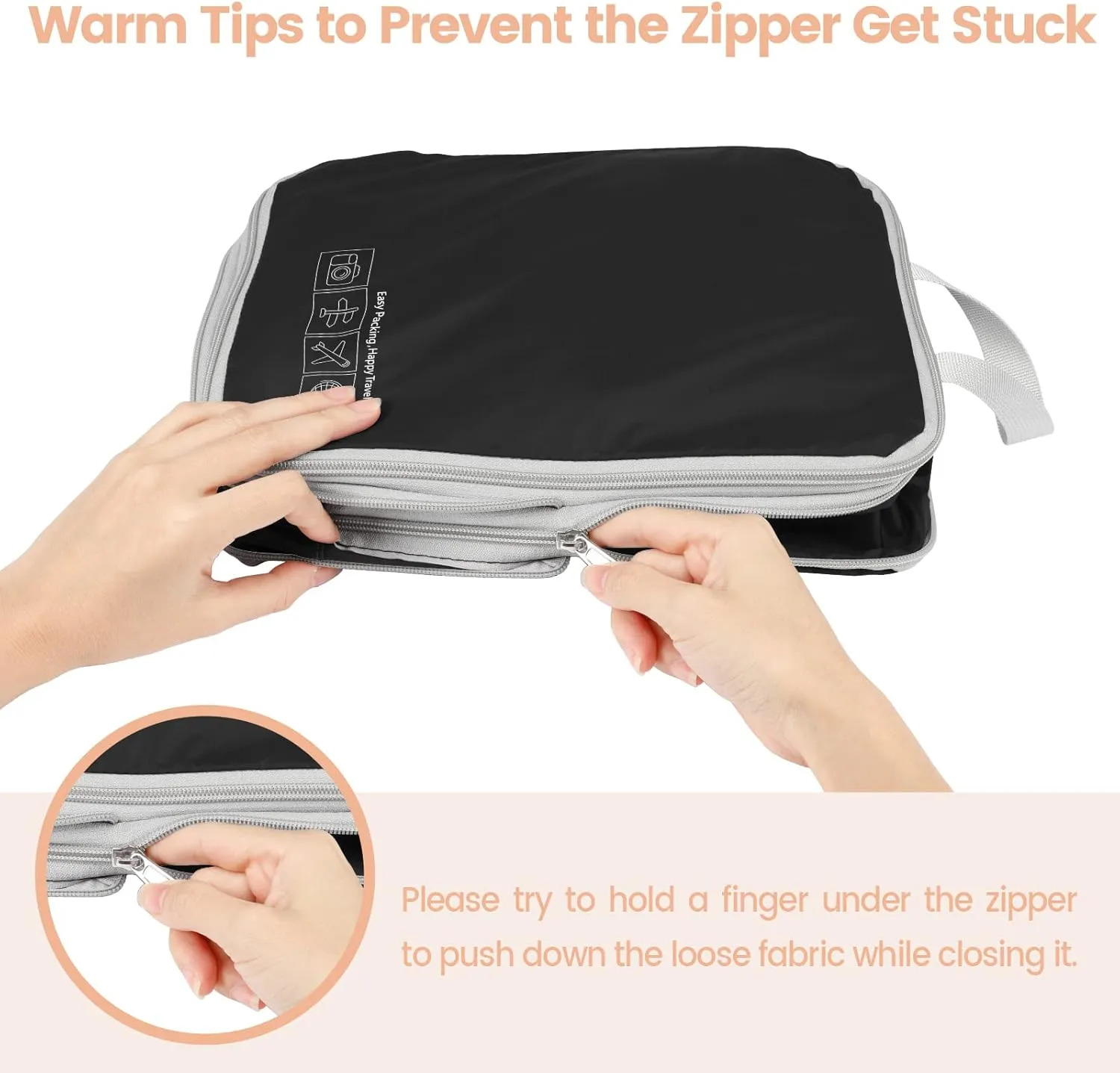 Cambond Compression Packing Cubes for Travel Women - Lightweight Luggage Organizers Bag Packing Cubes for Carry on Suitcases