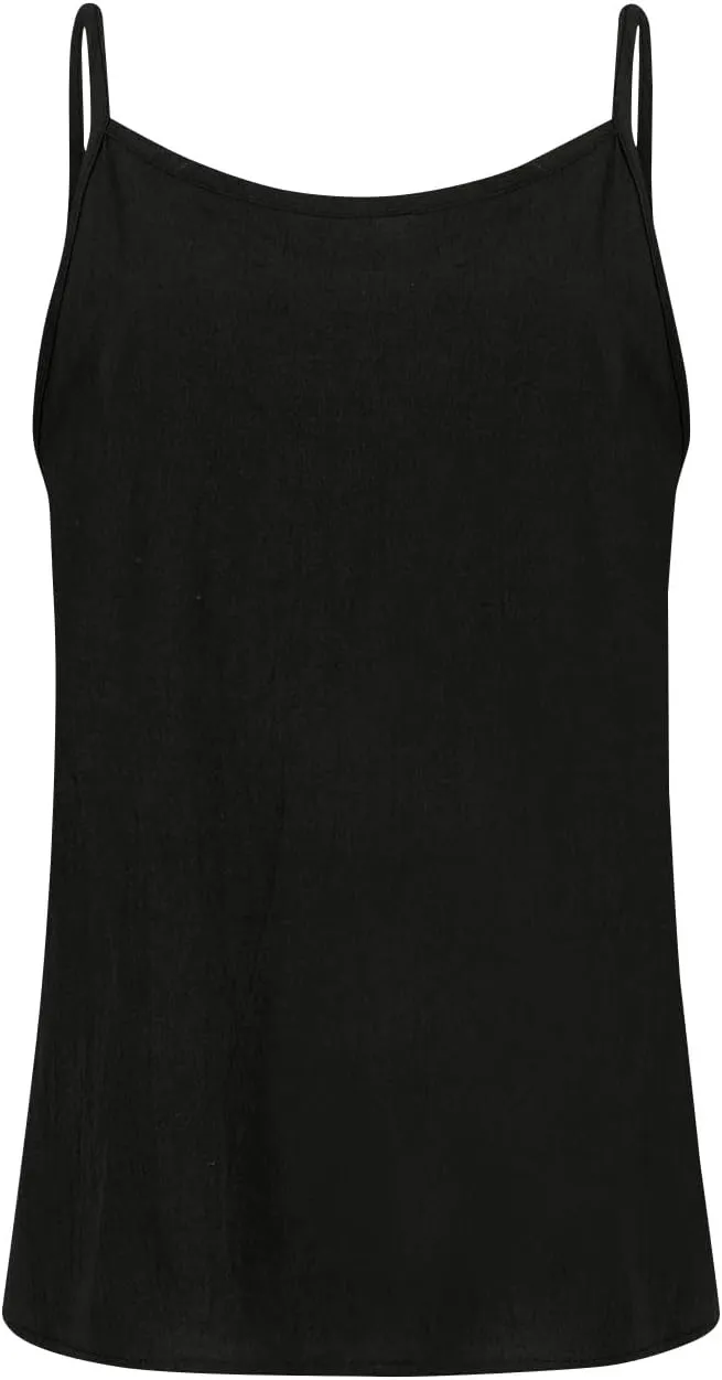 Camisole Tops for Women Summer V Neck Sleeveless Tops Loose Fit Swing Spaghetti Strap Cotton Linen Cami Tank Top