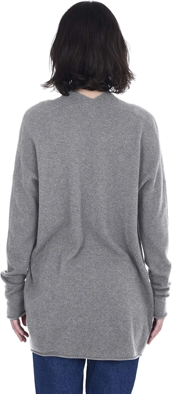 Cashmeren Lightweight Open Front Cardigan 100% Pure Cashmere Long Sleeve Sweater for Women