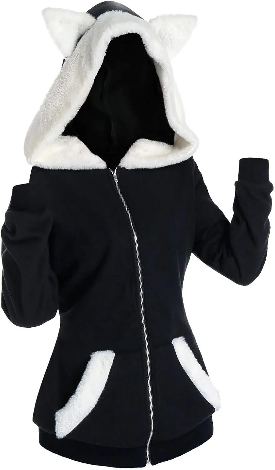 Cat Hoodie Loose Hoodies Hooded Cute Comfort Colors Sweatshirts Hoodies with Ears Baggy Womens Pullover Sweaters