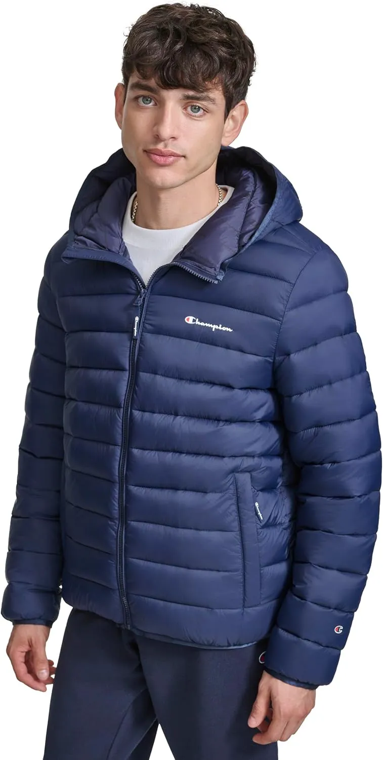 Champion Men's Performance Lightweight Puffer Jacket with Hood