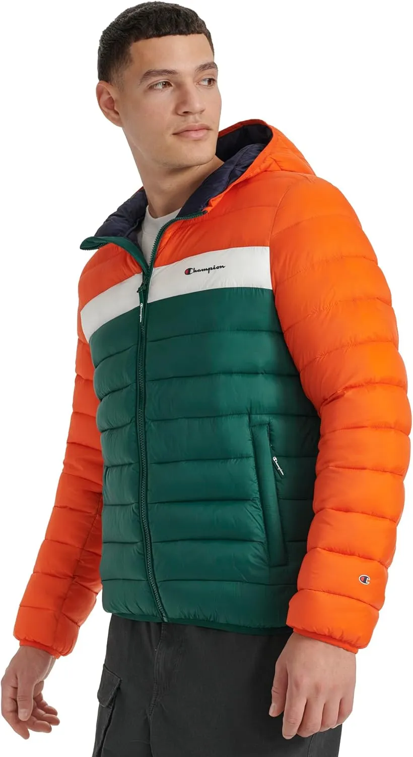 Champion Men's Performance Lightweight Puffer Jacket with Hood