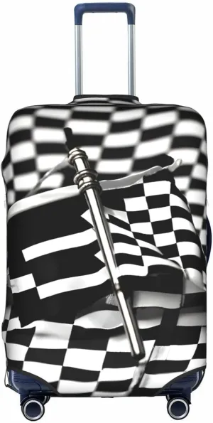 Checkered Flags Race Flags Stylish Luggage Cover:The Ultimate Travel Accessory,Fashionable Suitcase Protector