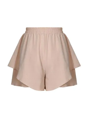 Chic High-Waisted Layered Women's Fashion Shorts for Effortless Elegance
