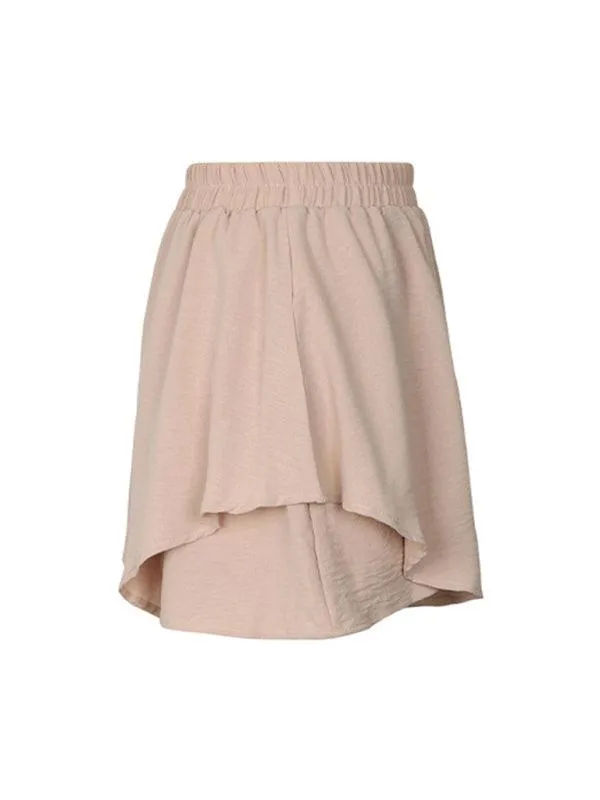 Chic High-Waisted Layered Women's Fashion Shorts for Effortless Elegance