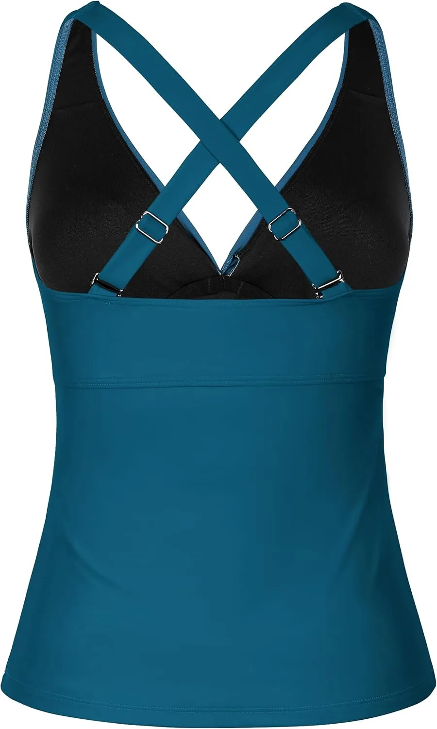 Cindy's aunt Women's Underwire Tankini Tops Ruched Crossback Swim Tops Tummy Control Bathing Suit Top No Bottom