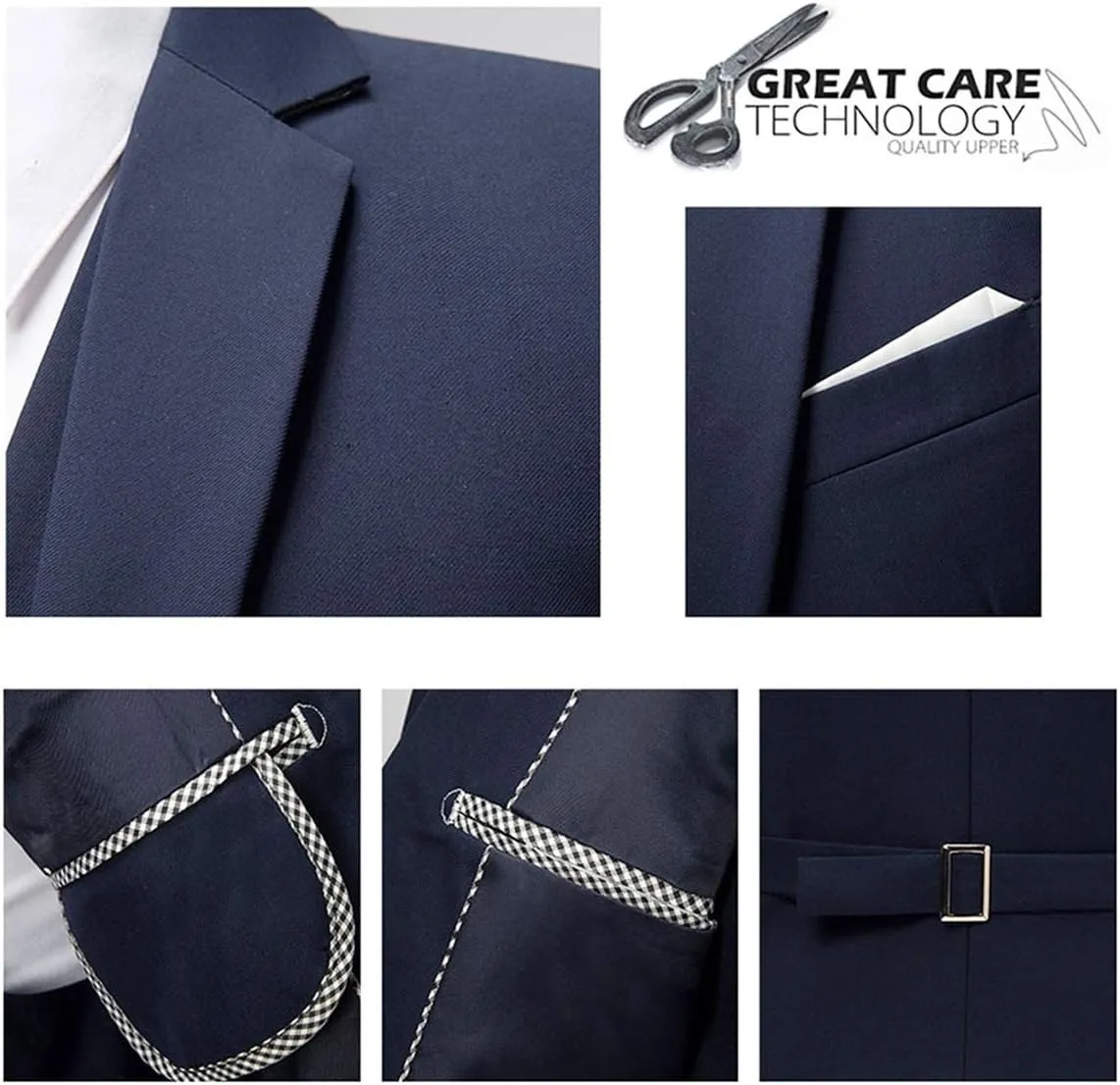 Cloudstyle Mens Stylish 3 Piece Dress Suit Classic Fit Wedding Formal Jacket & Vest & Pants