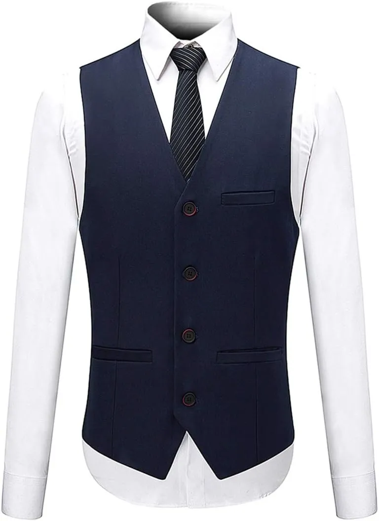 Cloudstyle Mens Stylish 3 Piece Dress Suit Classic Fit Wedding Formal Jacket & Vest & Pants