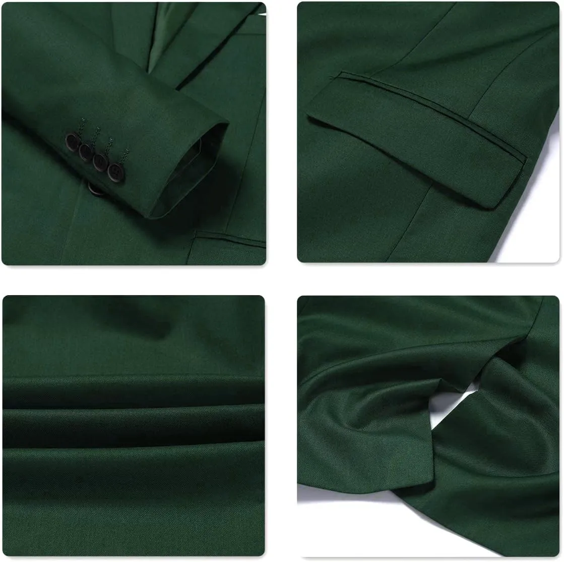 Cloudstyle Mens Stylish 3 Piece Dress Suit Classic Fit Wedding Formal Jacket & Vest & Pants