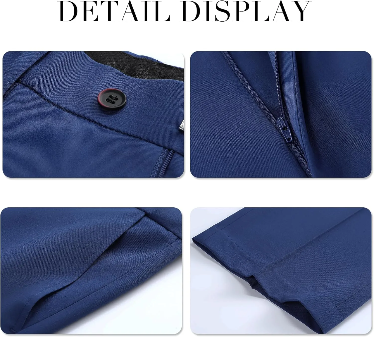 Cloudstyle Mens Stylish 3 Piece Dress Suit Classic Fit Wedding Formal Jacket & Vest & Pants