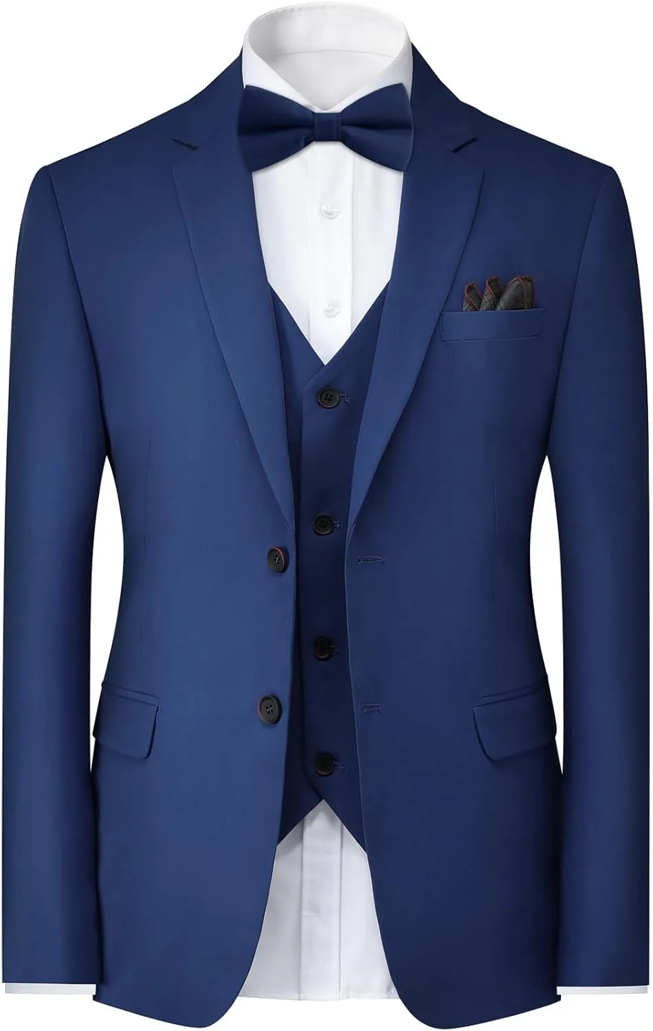 Cloudstyle Mens Stylish 3 Piece Dress Suit Classic Fit Wedding Formal Jacket & Vest & Pants