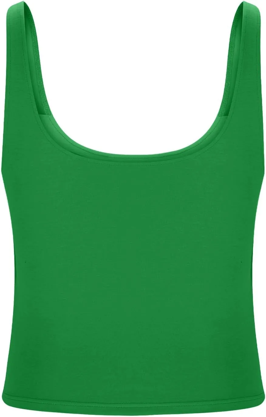 Cotton Tank Top with Built in Bra for Women Adjustable Strap Workout Camisole Yoga Shirts Layer Padded Bra Tank Tops