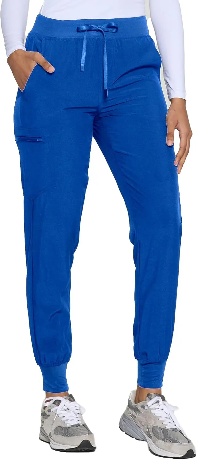 COZYFIT Womens Scrub Pants - Soft Stretch Yoga Style with 5 Pockets, Slim Fit Jogger Scrubs Pants for Women