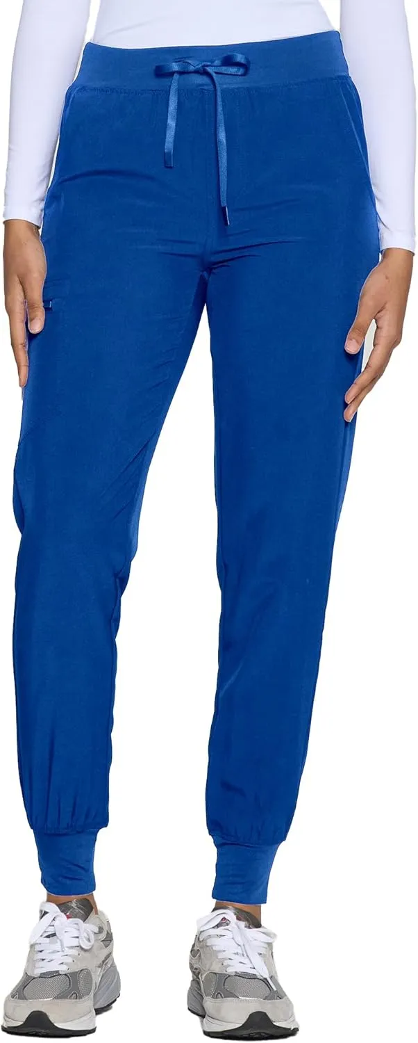 COZYFIT Womens Scrub Pants - Soft Stretch Yoga Style with 5 Pockets, Slim Fit Jogger Scrubs Pants for Women