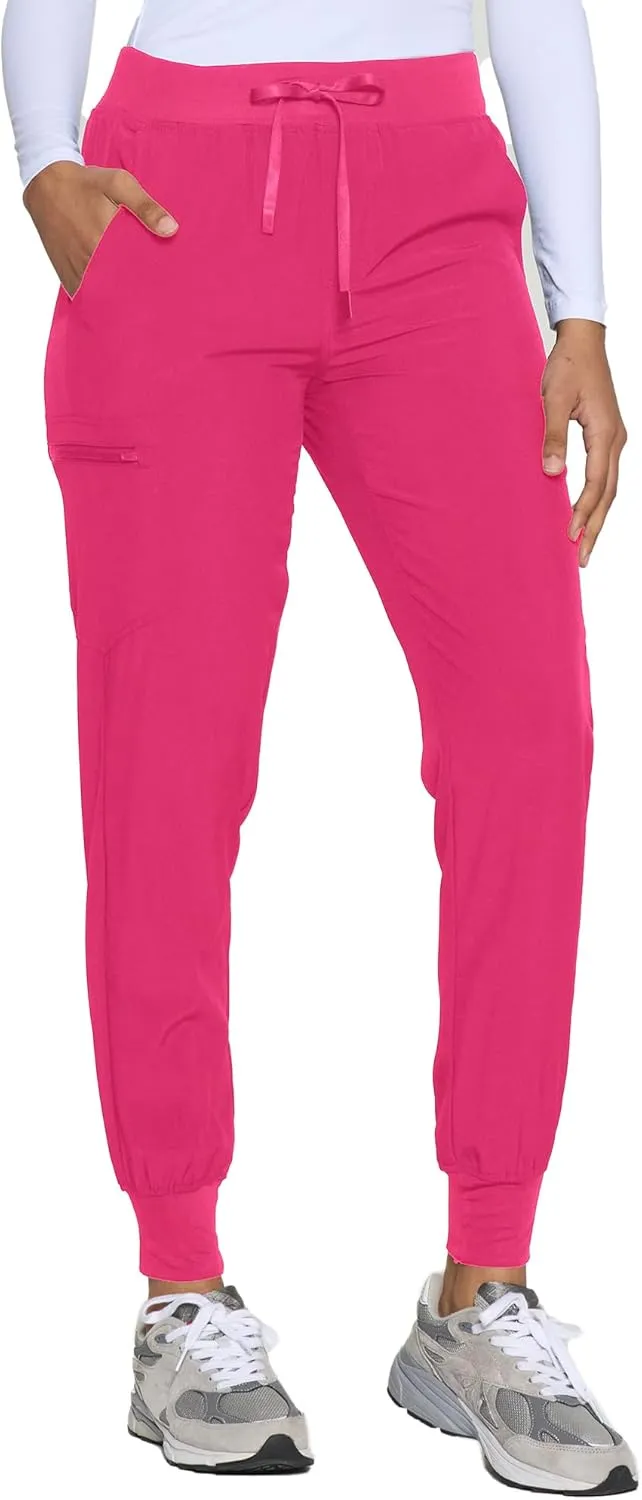 COZYFIT Womens Scrub Pants - Soft Stretch Yoga Style with 5 Pockets, Slim Fit Jogger Scrubs Pants for Women