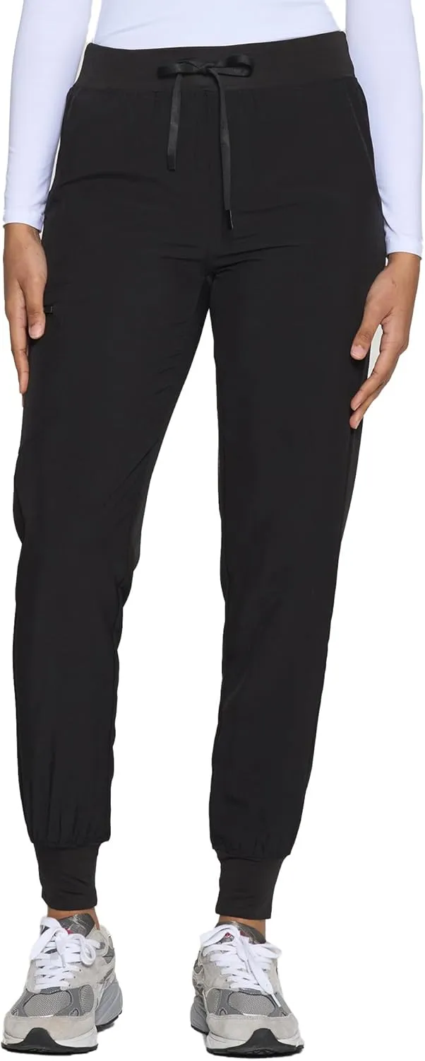 COZYFIT Womens Scrub Pants - Soft Stretch Yoga Style with 5 Pockets, Slim Fit Jogger Scrubs Pants for Women
