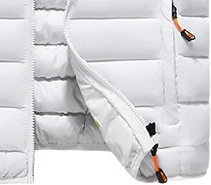 DGHM-JLMY Men's Sleeveless Lightweight Quilted Puffer Down Winter Hooded Down Cotton Vest Casual Vest Loose Coat with Hood
