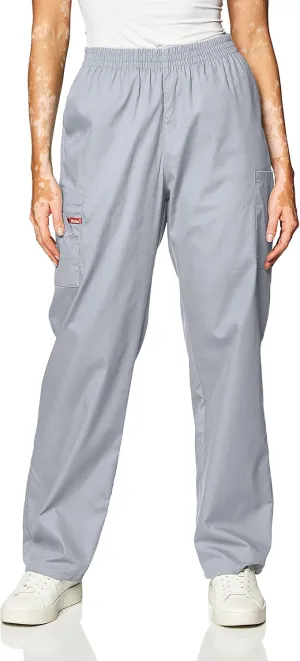 Dickies EDS Signature Scrubs for Women, Elastic Waist Pull-On Cargo Pants for Women in Soft Brushed Poplin 86106