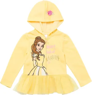 Disney Princess Moana Ariel Cinderella Belle Zip Up Hoodie Infant to Big Kid