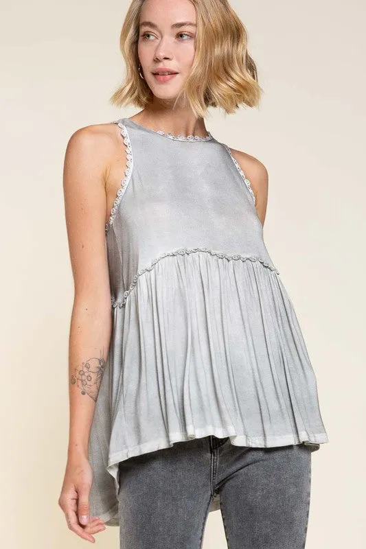 DS Sweet and Simple Babydoll Knit Tank Top