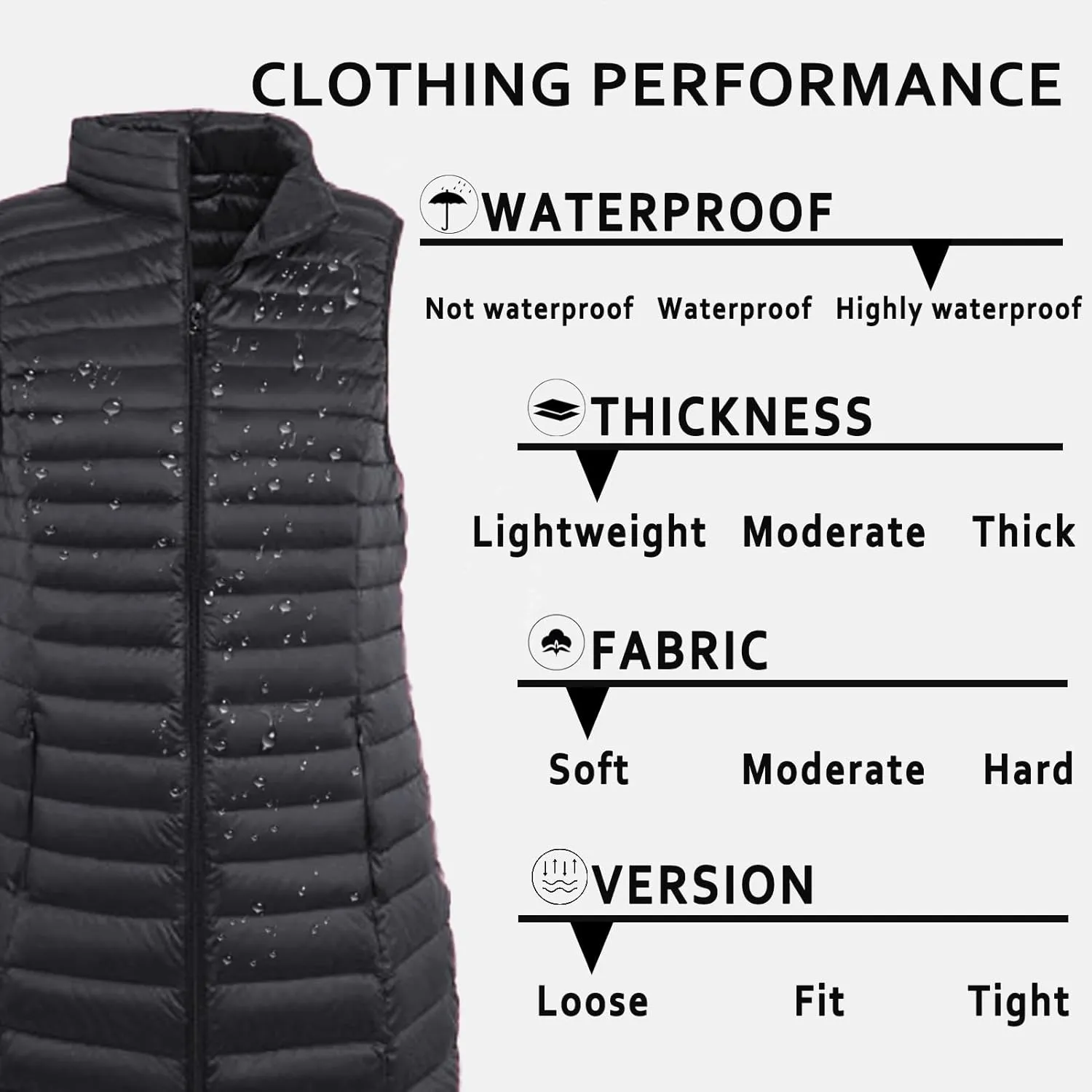 ELFJOY Women's Mid Long Down Vest Lightweight Puffer Vest Coat Jacket Stylish Windbreaker
