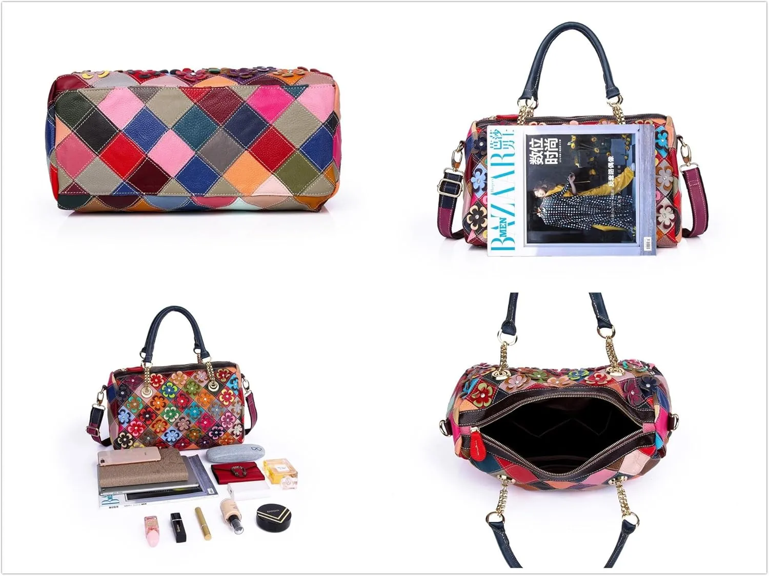 Eysee handbag women leather with large capacity, stylish shoulder bag, shopper Hobo bag women
