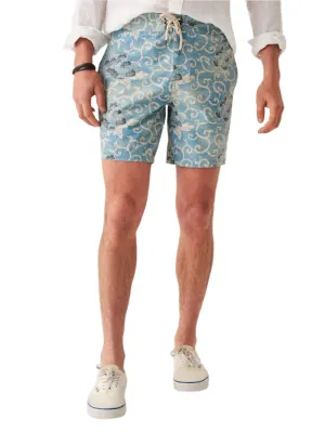 Faherty Classic Boardshort in Indigo Blossom Batik