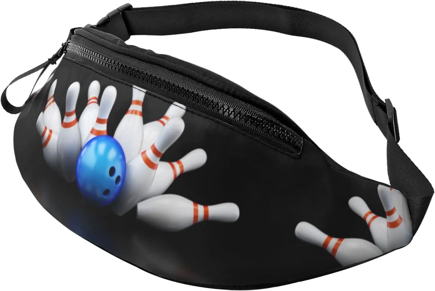 Fanny Pack Bowling Bottle Print Stylish Waist Bag Multipurpose Sling Backpack For Men Women