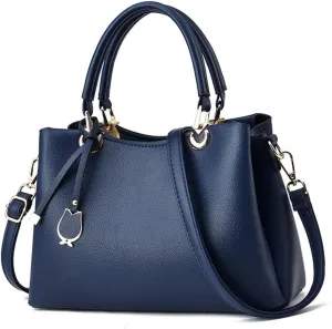 Fashion Vegan Leather Satchel Handbag for Women - Stylish Crossbody Bag & Top Handle Tote Purse