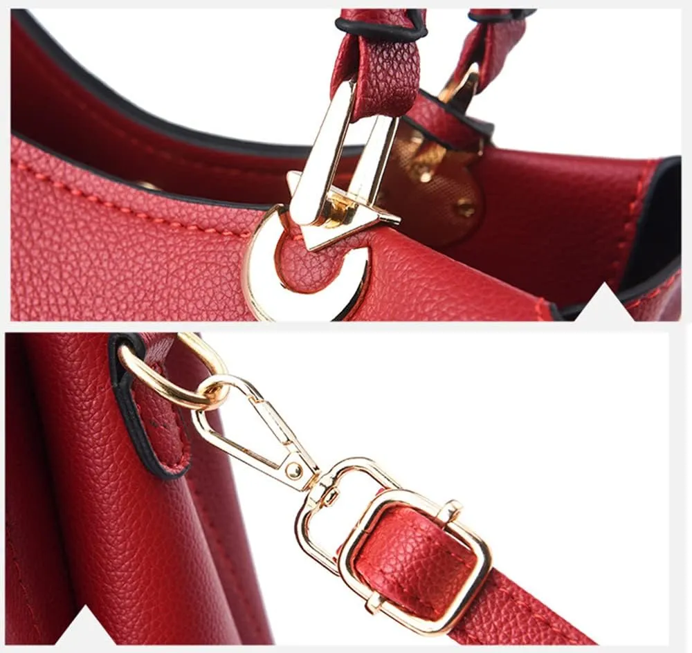 Fashion Vegan Leather Satchel Handbag for Women - Stylish Crossbody Bag & Top Handle Tote Purse