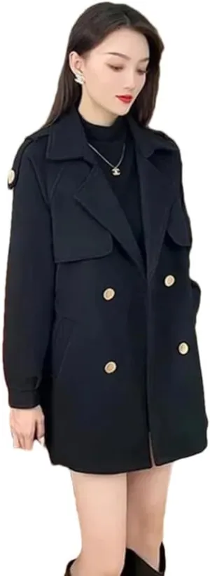 Female Windbreaker Cotton Padded Woolen Jackets Autumn Winter Overwear Loose Long Wool Coat