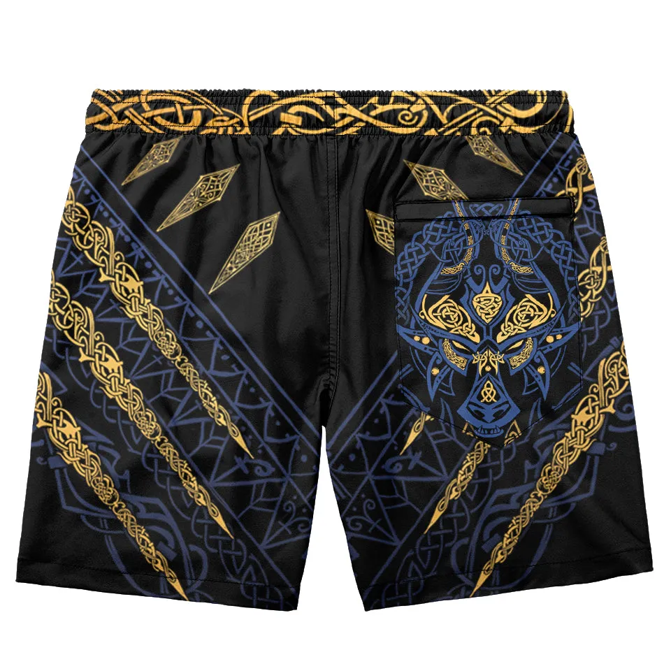 Fenrir's Wrath Swim Trunks - Blue Edition