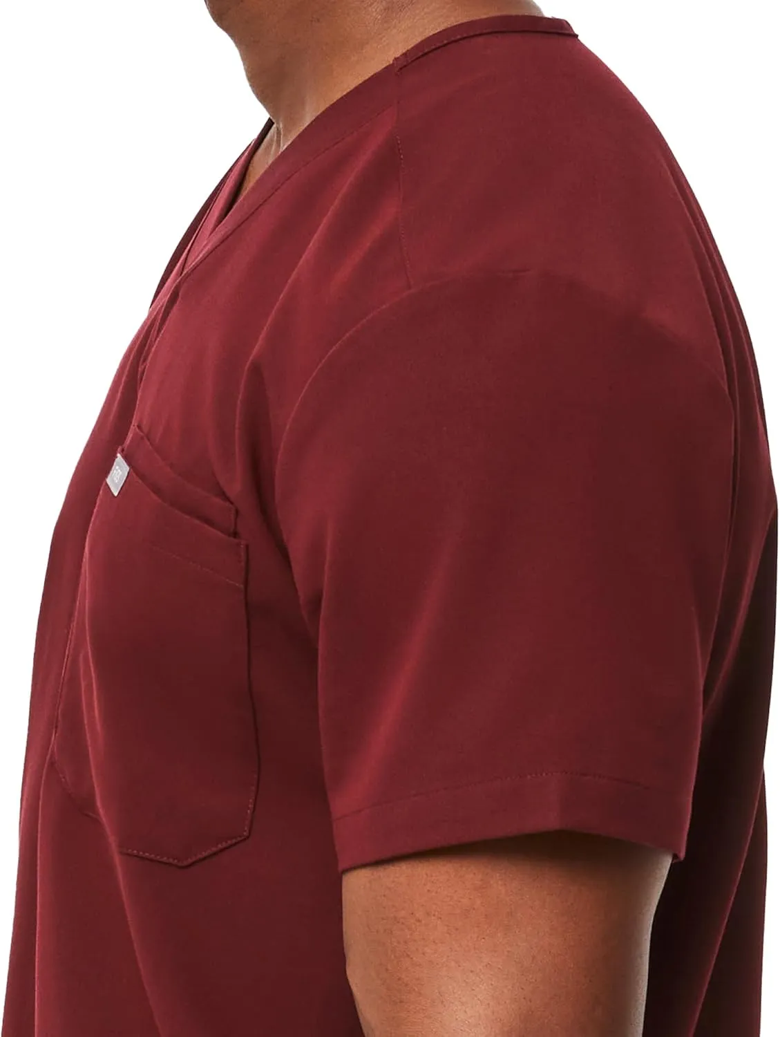 FIGS Leon Scrub Top for Men  3 Pockets, Tailored Fit, Modern V-Neck, 4-Way Stretch, Moisture-Wicking Men's Scrubs