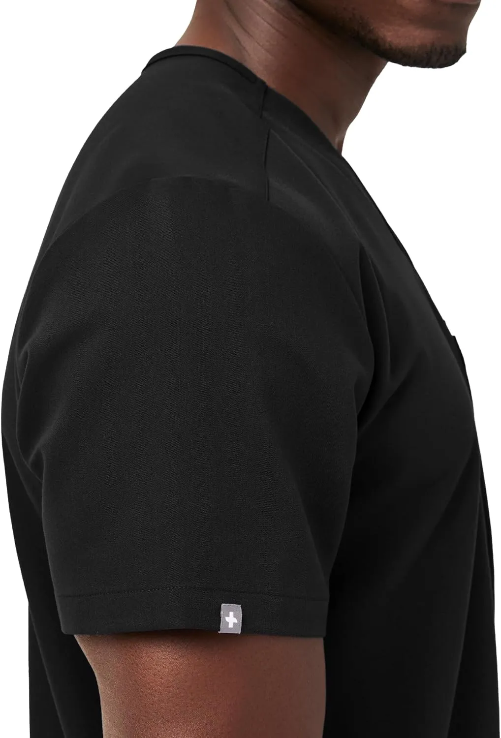 FIGS Leon Scrub Top for Men  3 Pockets, Tailored Fit, Modern V-Neck, 4-Way Stretch, Moisture-Wicking Men's Scrubs