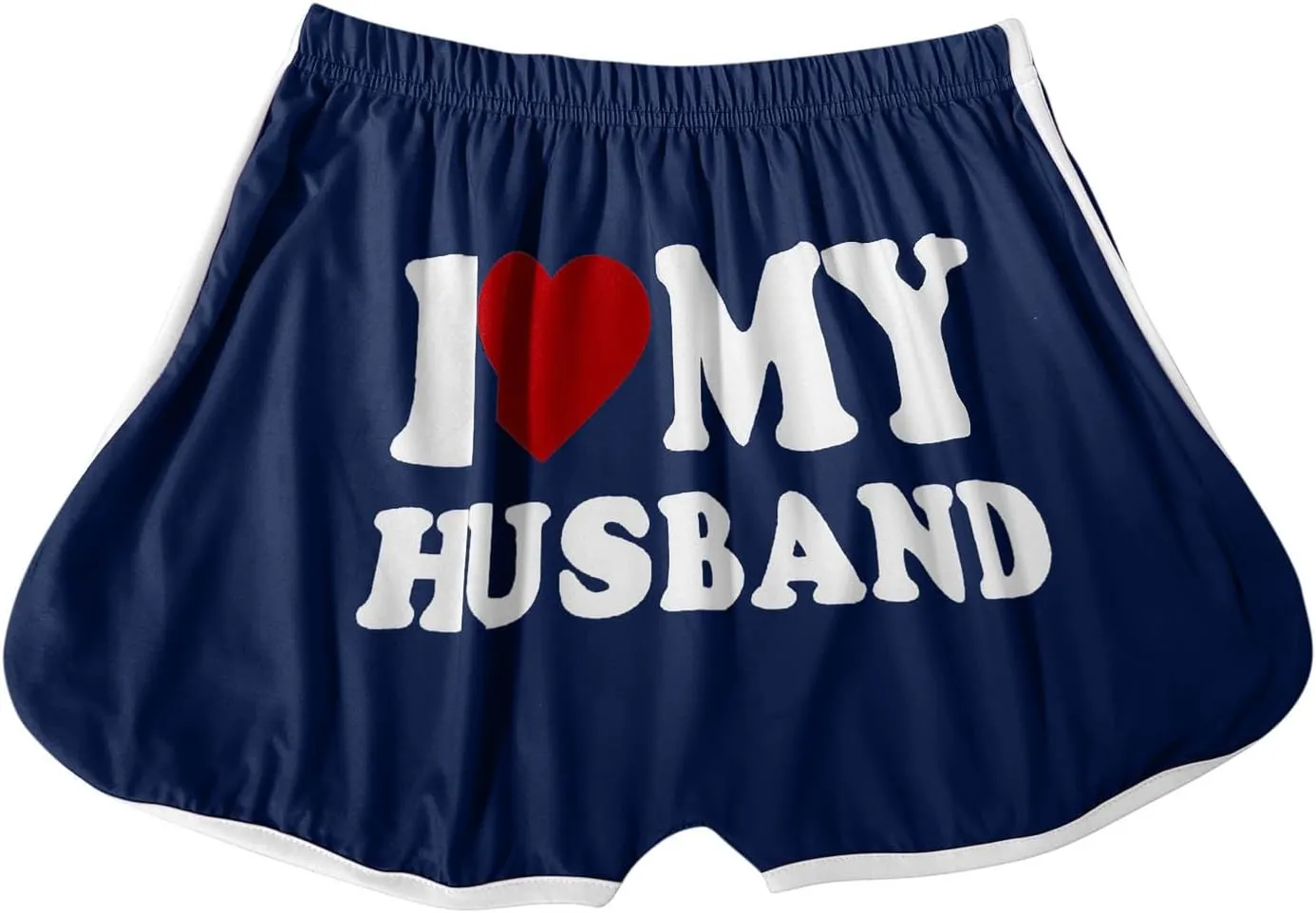Firzero I Love My Husband Booty Shorts for Women Sexy High Waist Yoga Biker Shorts Soft Dance Hot Pants Butt Lifting Leggings