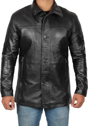 fjackets Black Leather Jackets For Men - winter trench coat men, Black Leather Jacket Men Disc | [1500147] Bristol, 3XL