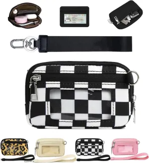 Flexcarry,Stylish Compact Wallet,Portable Women's Wristlet Handbags Id Card Holder Wallet Zipper Wallet
