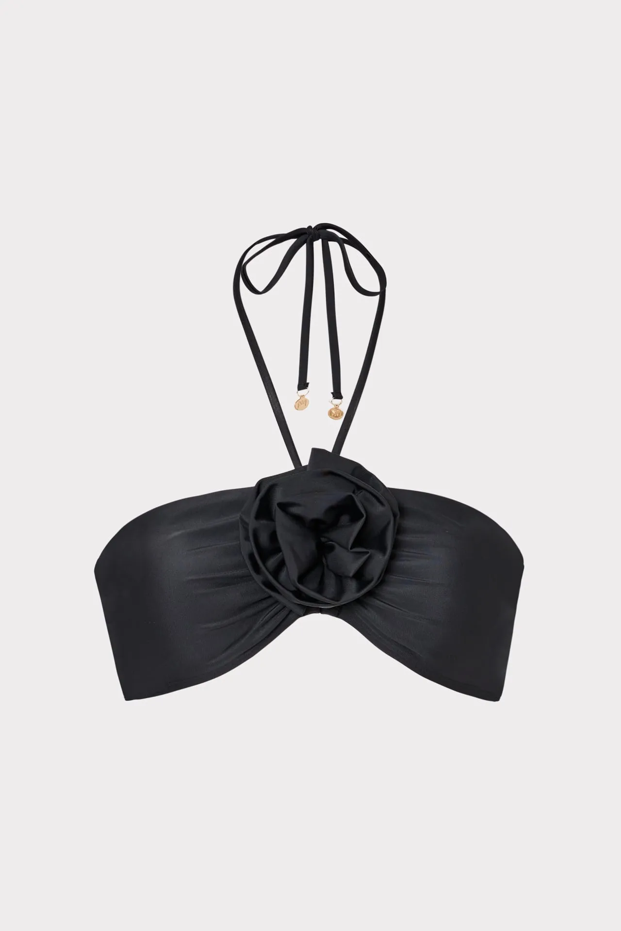 Floral Applique Halter Bikini Top