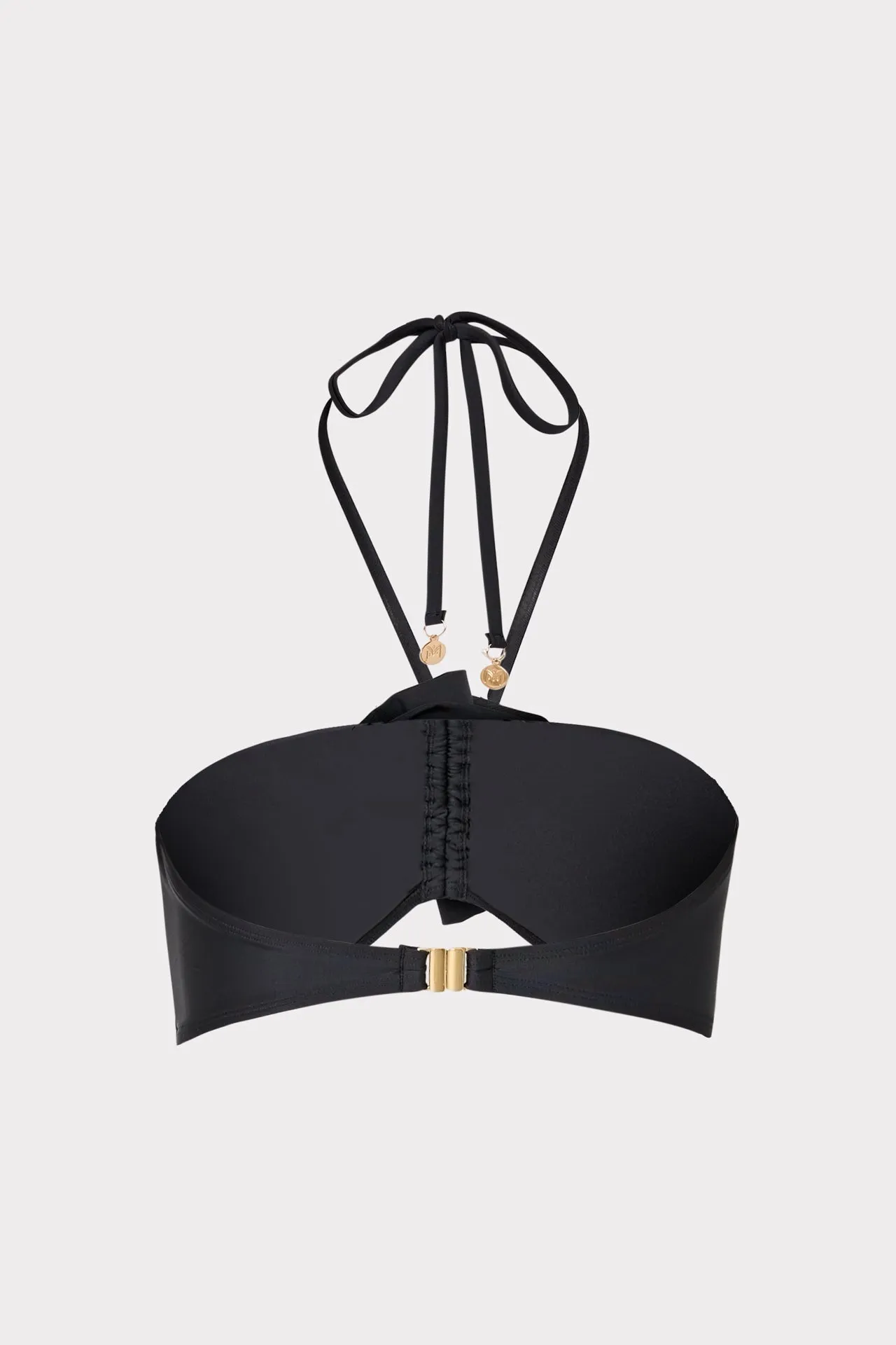 Floral Applique Halter Bikini Top