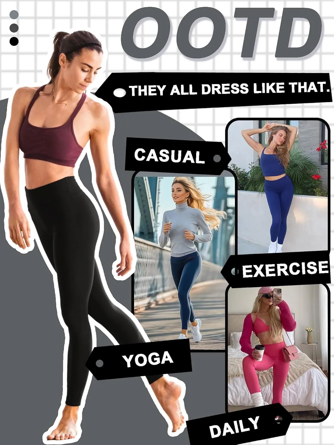 FULLSOFT Soft Leggings for Women - High Waisted Tummy Control No See Through Workout Yoga Pants