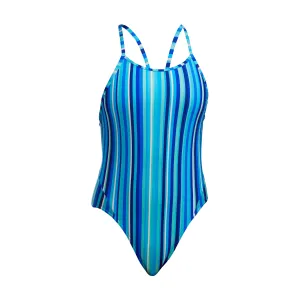 Funkita Lane Lines Diamond Back Girls One Piece Swimsuit