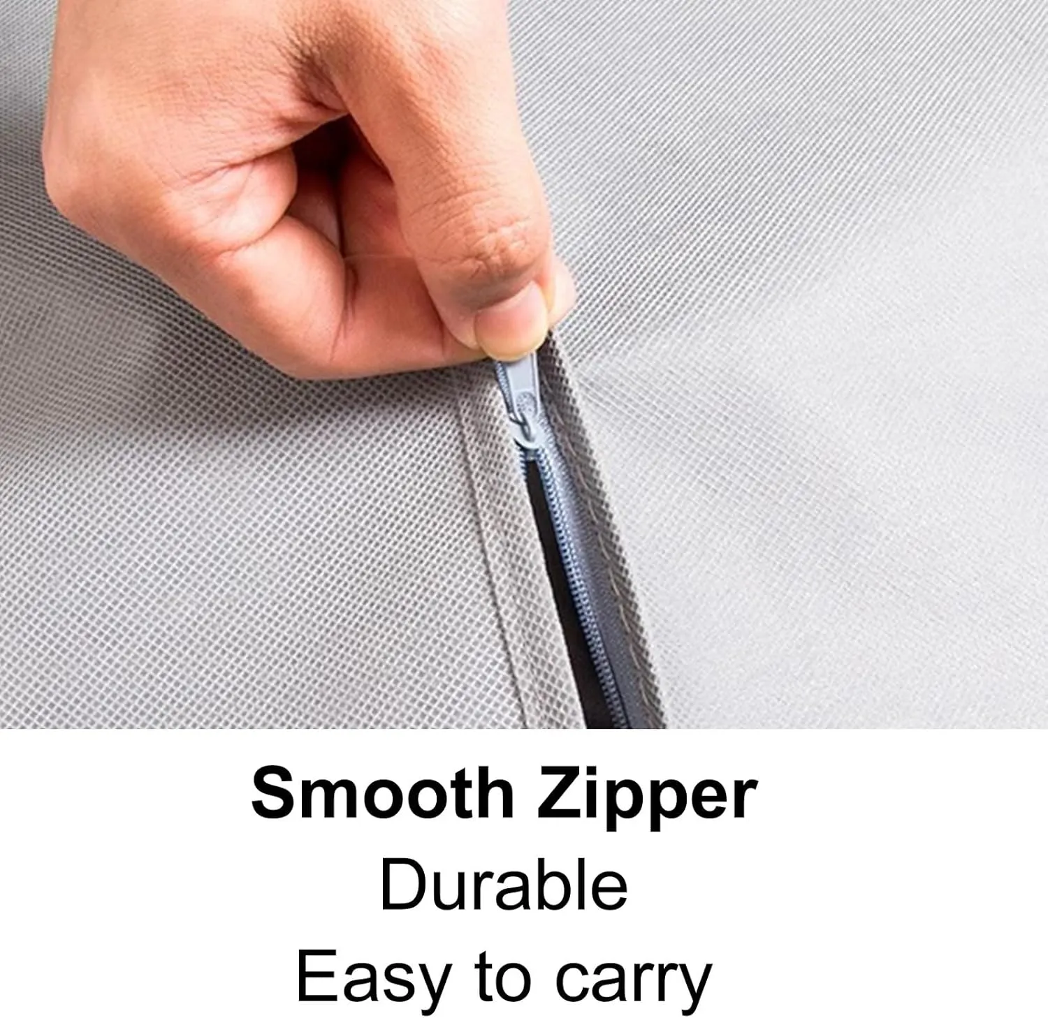 Garment Bags for Hanging Clothes, Garment Covers with Transparent Window, Suitable for Down Jackets, fur Coats, Thick Clothing(Gray,60x10x90cm/24x4inx35in)