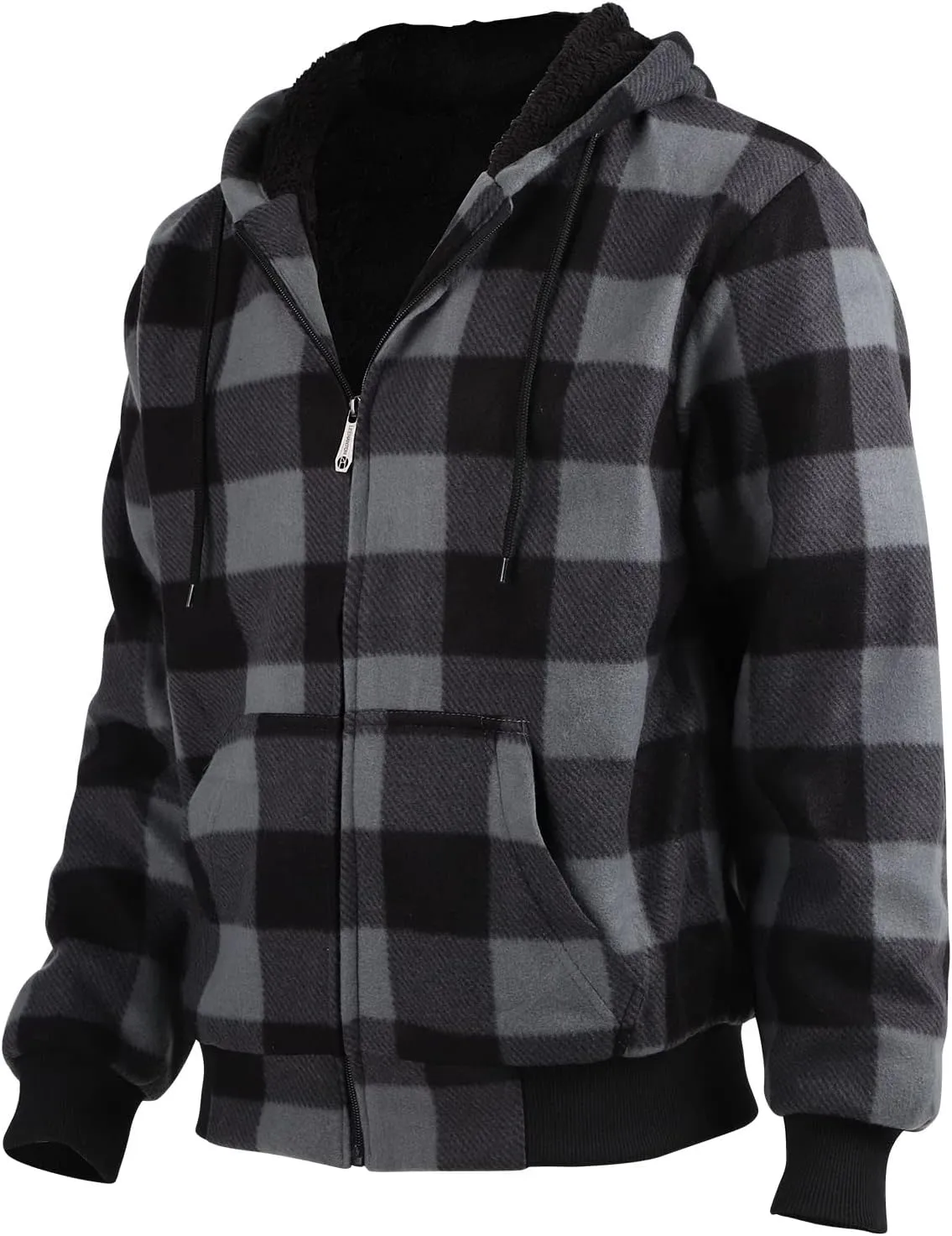 Gary Com Heavyweight Sherpa Hoodies for Men, Thick Fleece Lined Full Zip Up Winter Warm Sweatshirts Work Jackets