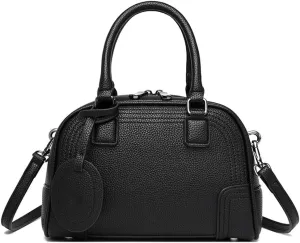 Genuine Leather Handbags for Women - Stylish Top Handle Satchel Tote & Crossbody Bag (Beige)